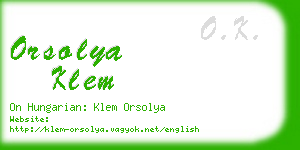 orsolya klem business card